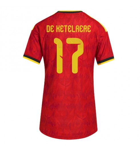 Belgia Charles De Ketelaere #17 Kotipaita Naisten MM-kisat 2026 Lyhythihainen Belgia Charles De Ketelaere #17 Kotipaita Naisten MM-kisat 2026 Lyhythihainen